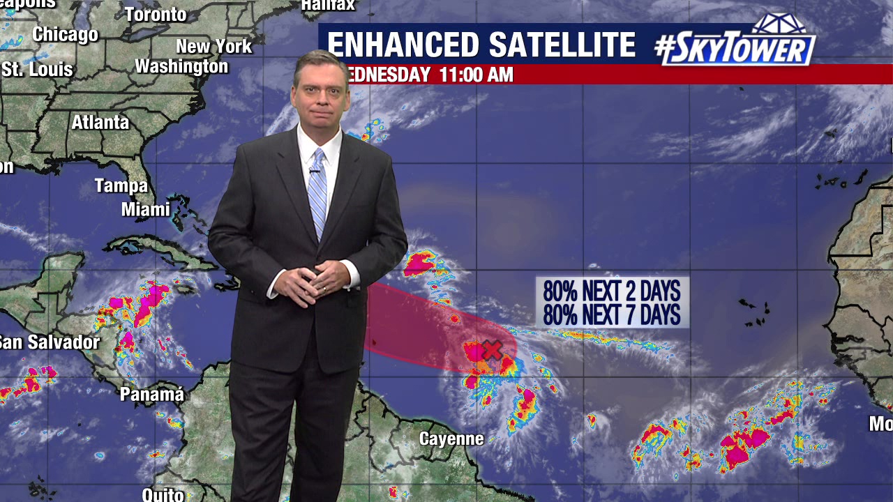 Strengthening storm system to impact islands in Atlantic