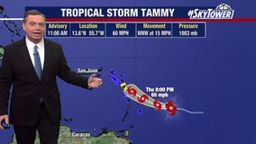 Tropical Storm Tammy forms in Atlantic