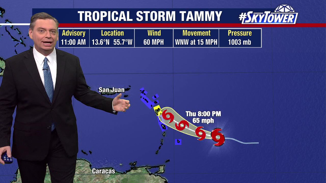 Tropical Storm Tammy forms in Atlantic