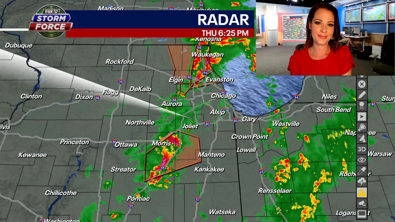 Severe storms continue to bring damaging winds and hail to the Chicago area