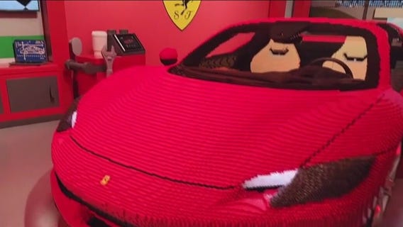 Ferrari lego build and race exhibit at Legoland
