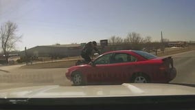 Cop clings to hood of car during chase, suspect sentenced