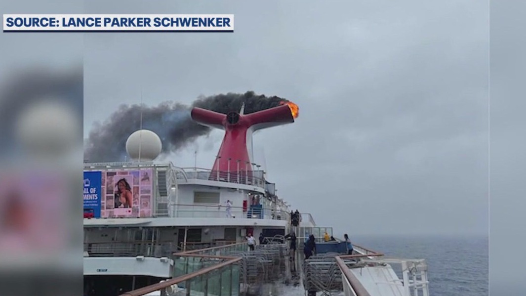 Carnival cruise catches fire near Bahamas