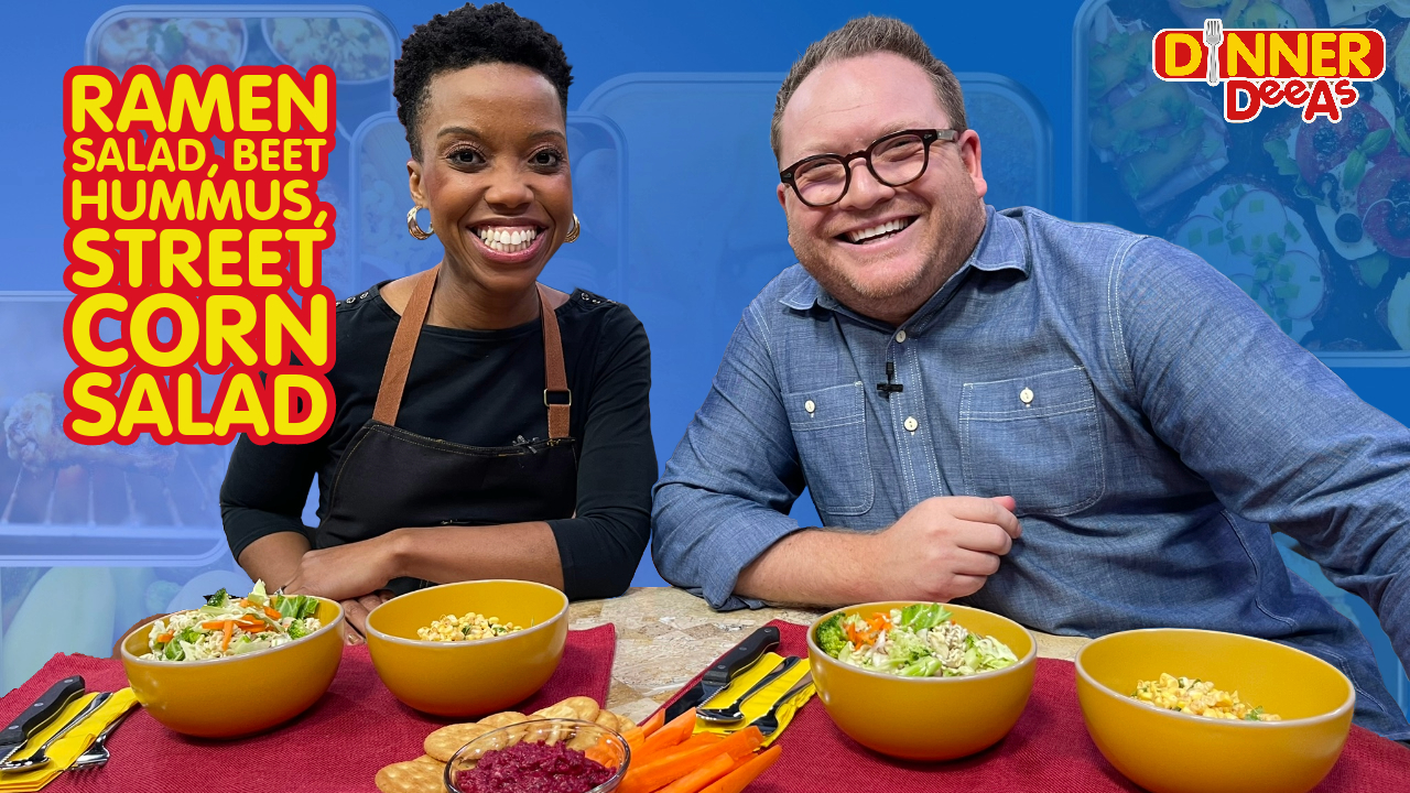 Dinner DeeAs: Ramen Salad, Beet Hummus, Street Corn Salad