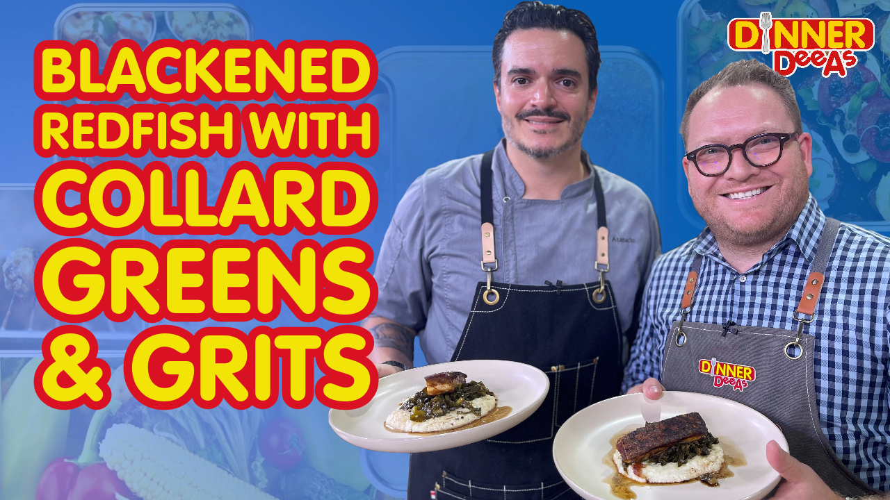 Dinner DeeAs: Blackened Redfish with Collard Greens & Grits