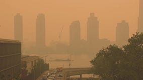 Canadian wildfire smoke moving west across US