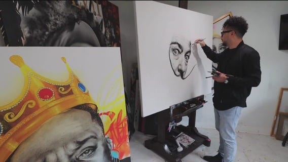 Artist brings 'hyper-realism' to paintings