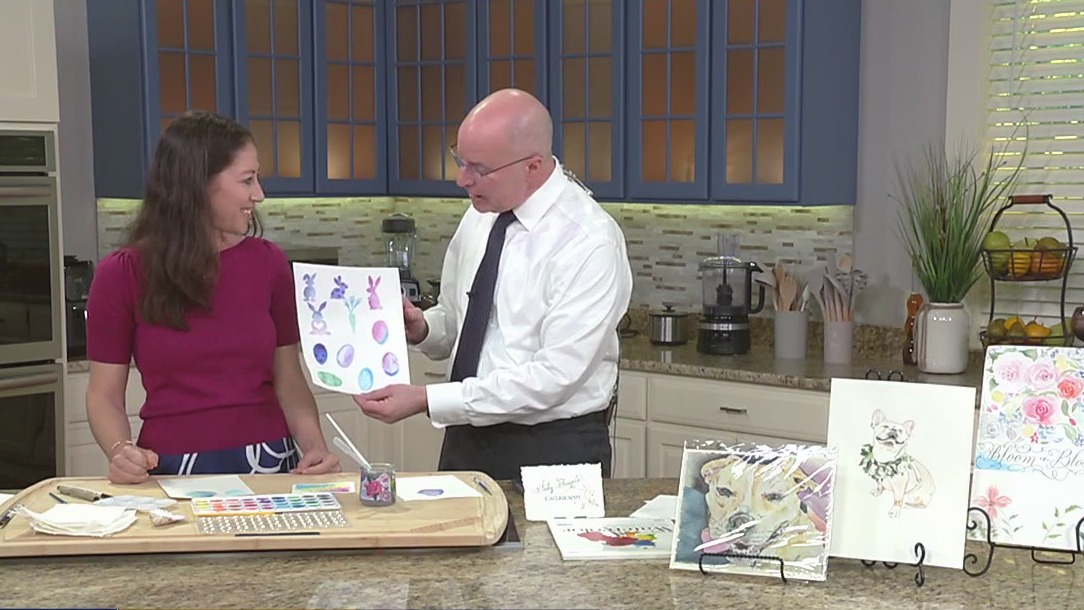 Crafting homemade Easter decorations