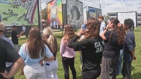 Art teacher's work on display