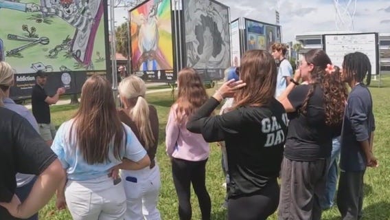 Art teacher's work on display