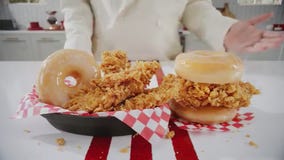 Shaq's Big Chicken opens in Chicago suburb, glazed donut sandwich