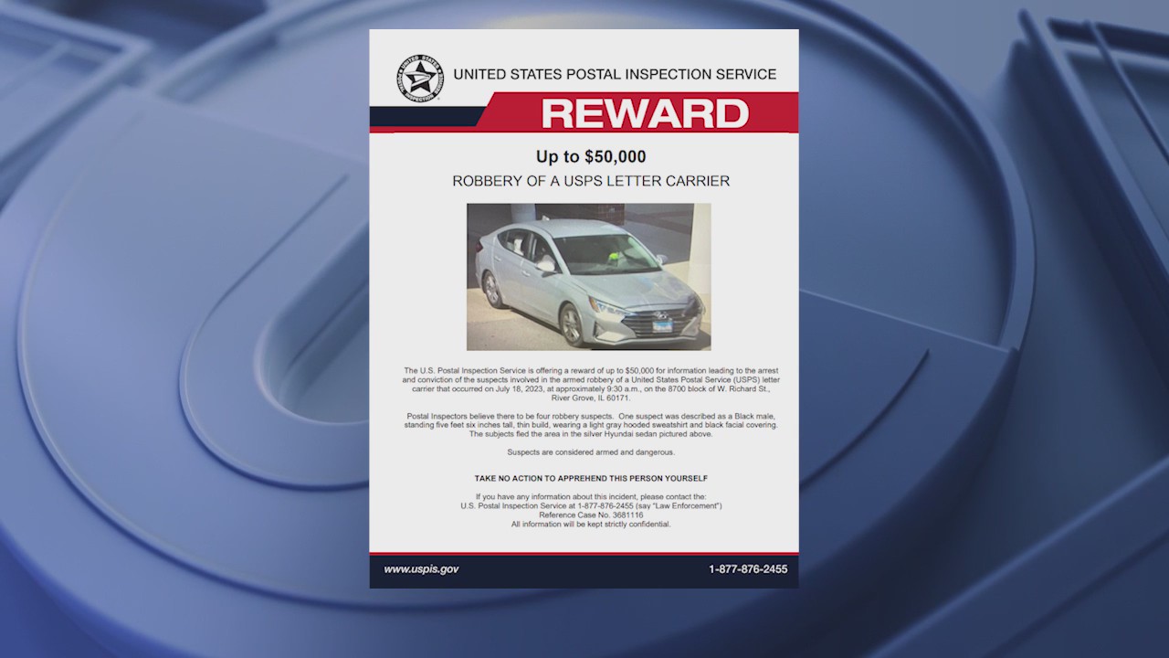 $50K reward offered in armed robbery of mail carrier in Cook County ...