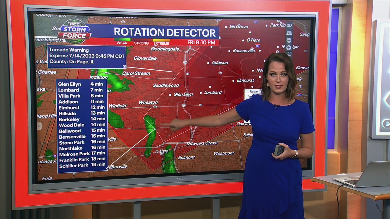 Tornado reported on the ground in DuPage County