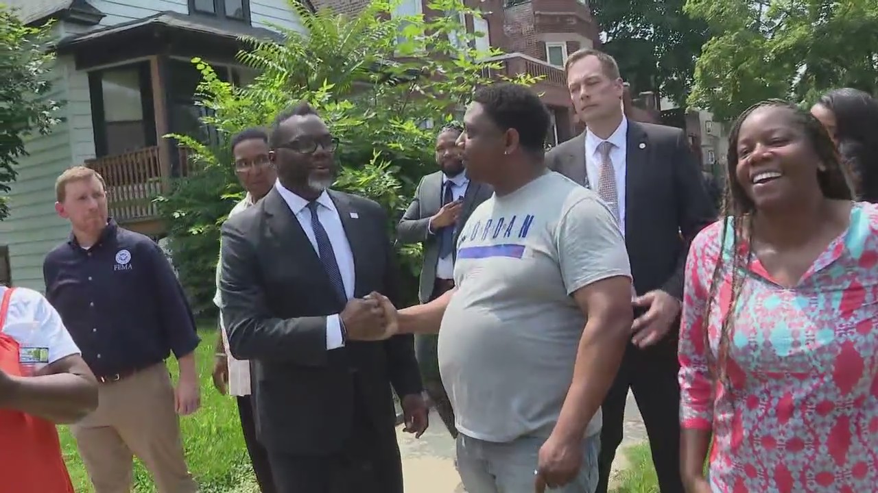 Johnson assesses Chicago storm damage with FEMA officials