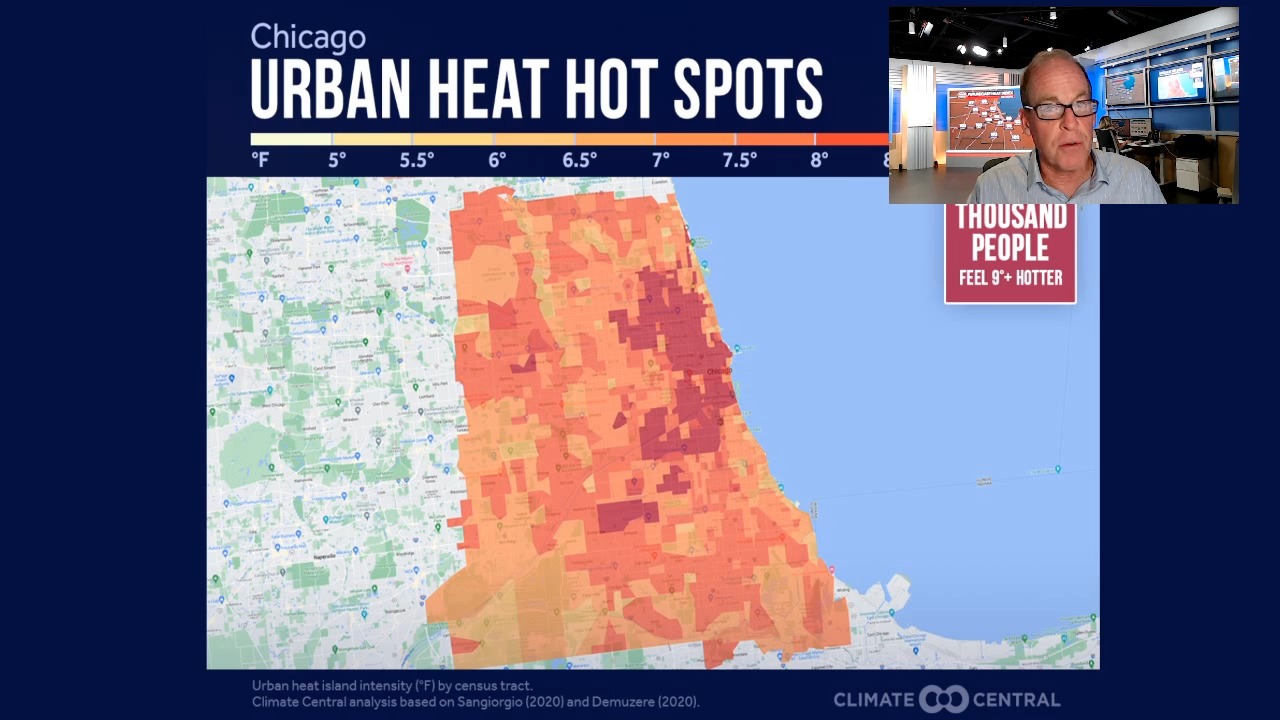 The reason Chicago can feel 9 degrees hotter compared to the suburbs