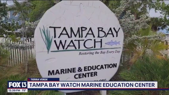 Charley visits marine & education center on Earth Day.