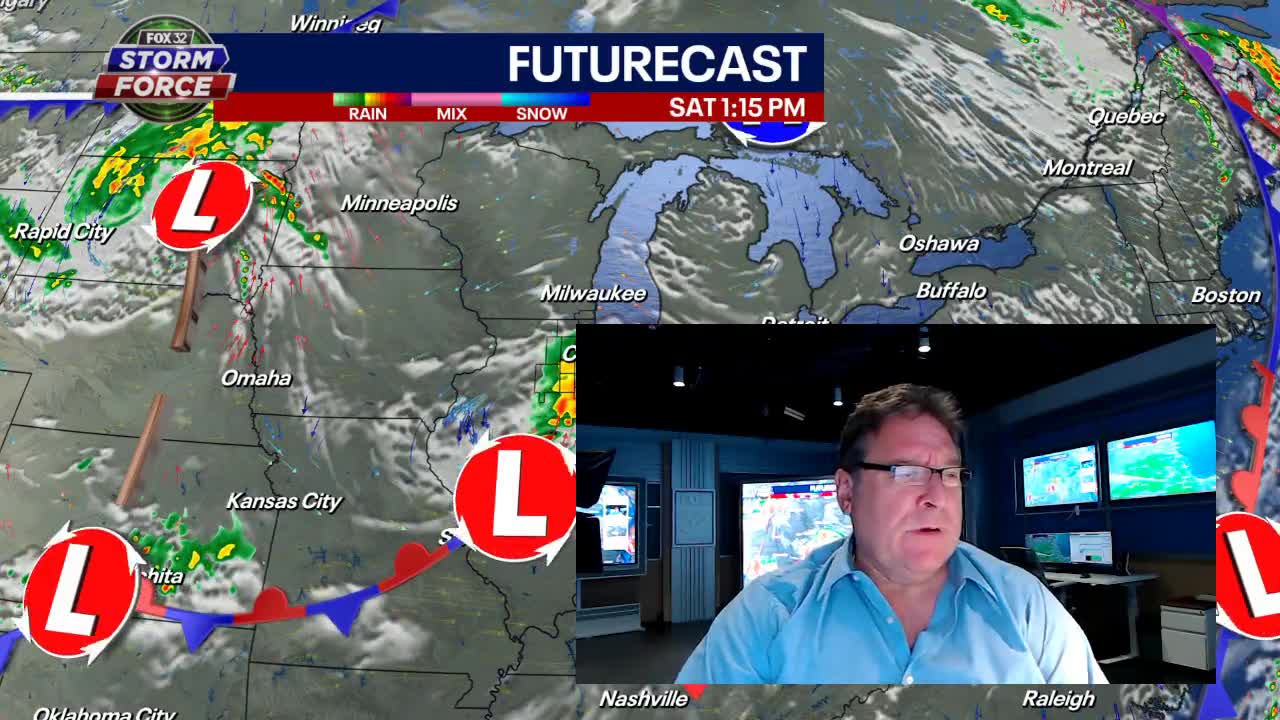 Chicago weather: Cloudy skies, cooler temps with chance of storms