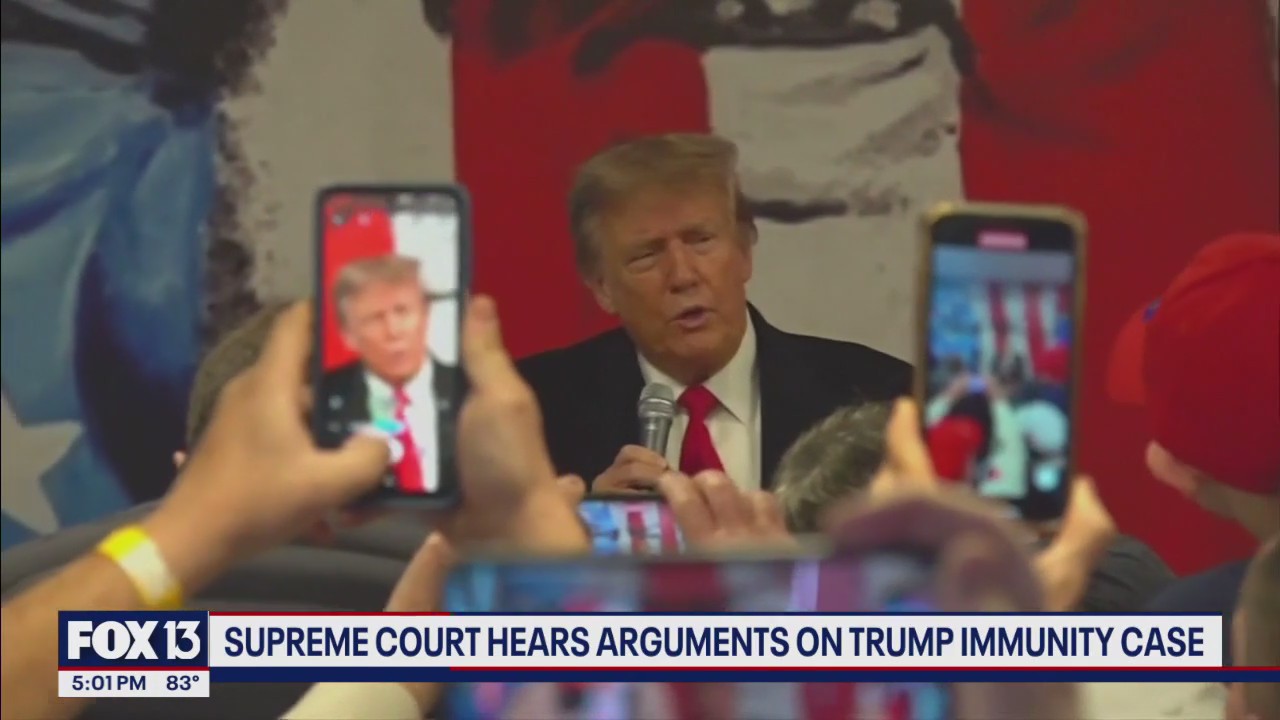 Supreme Court hears arguments on Trump immunity case | FOX 13 Tampa Bay