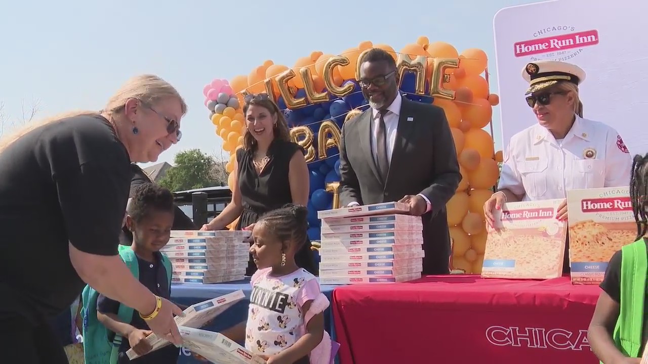 CPS students given Home Run Inn pizzas on first day back to school