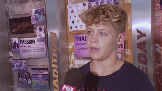 Young Bears fan battling cancer meets his heroes