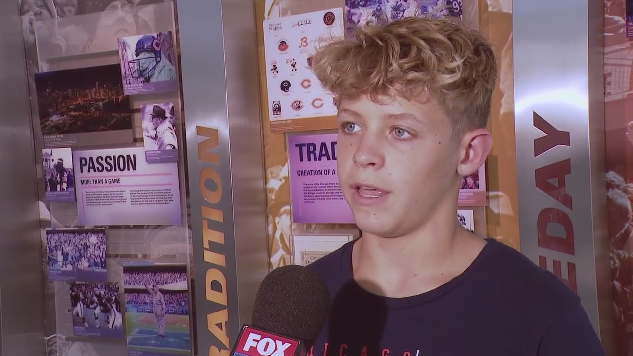 Young Bears fan battling cancer meets his heroes