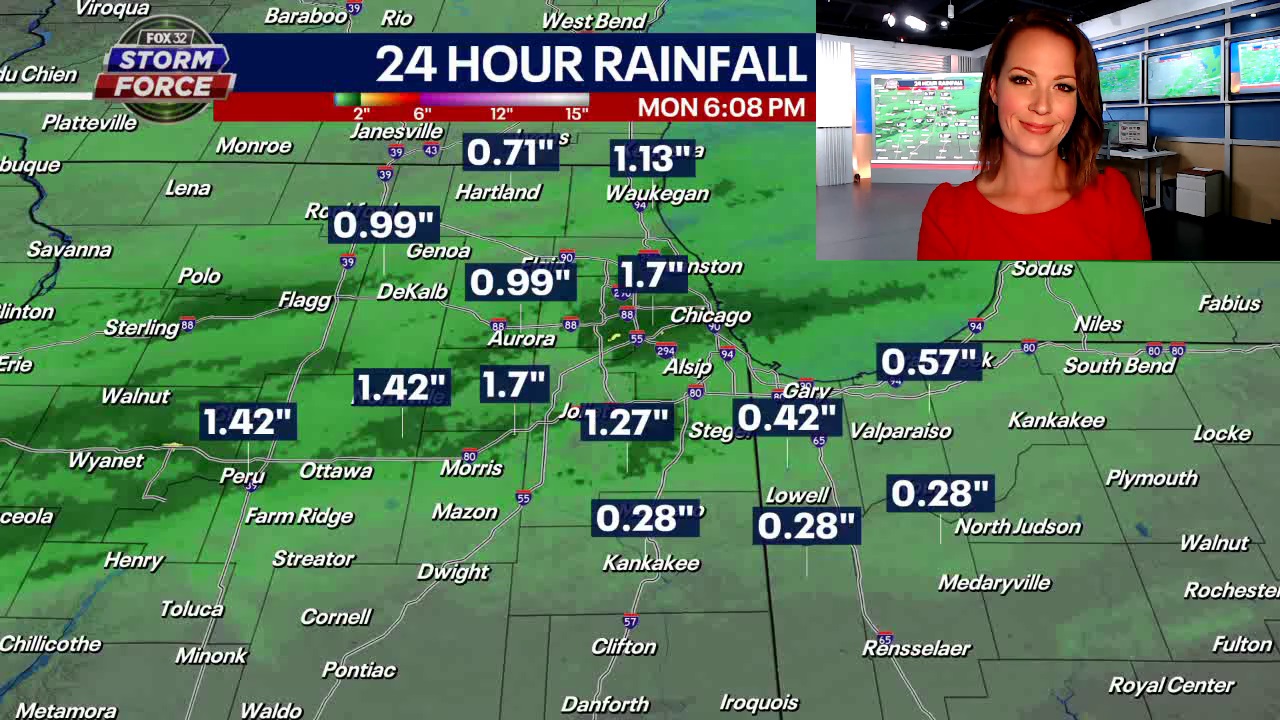 Lingering shower chances through midweek