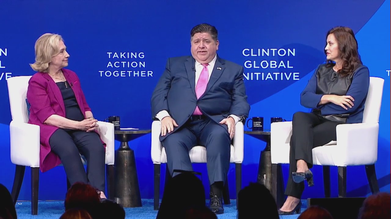 Pritzker advocates for reproductive rights alongside Clinton, Whitmer