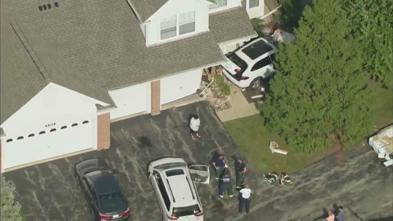 Car crashes into home in Glenview