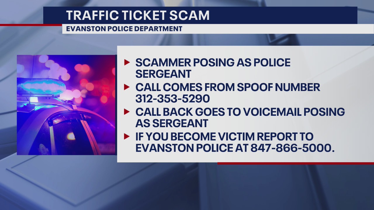 Evanston police warn of traffic ticket scam targeting residents