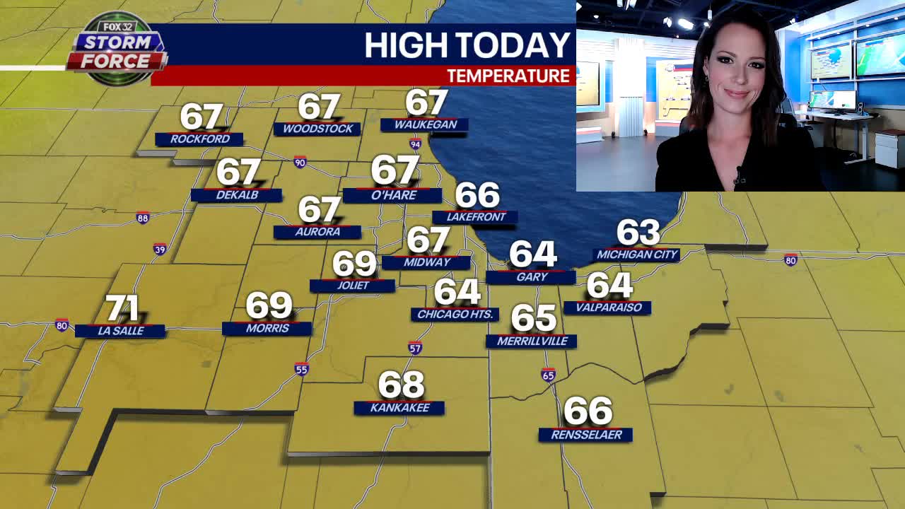 Chicago weather: Showers move in tonight and temperatures trend cooler by the weekend