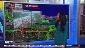 Massive back ups reported on I-94 following 9-vehicle crash