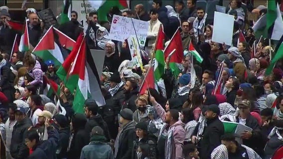 Chicagoans for Palestine protest in the Loop for second straight weekend