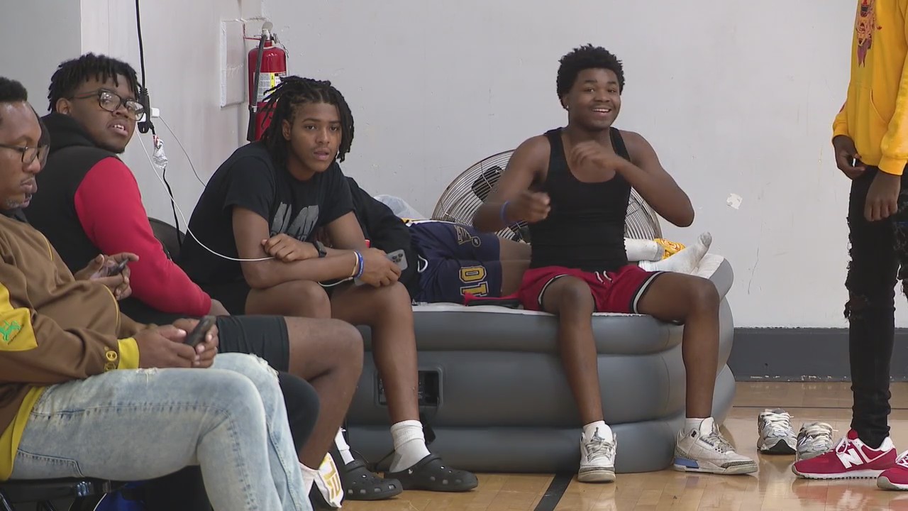 Chicago high school football team bonds before state playoffs with pre-game lock-in