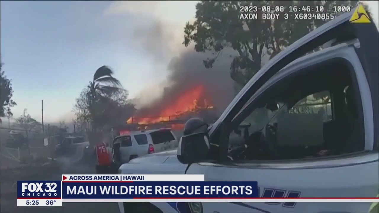 Across America: Maui wildfire rescue efforts caught on video