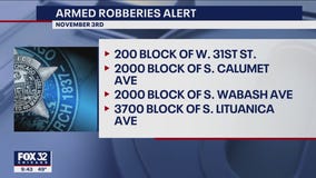 Chicago police warn of recent armed robberies involving suspect possibly as young as 12 years old