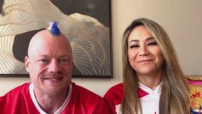 Tampa couple competing in hot dog eating contest