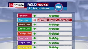 CTA Blue line service suspended after crash on Kennedy Expressway