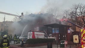 Firefighters battle blaze at former restaurant on North Side