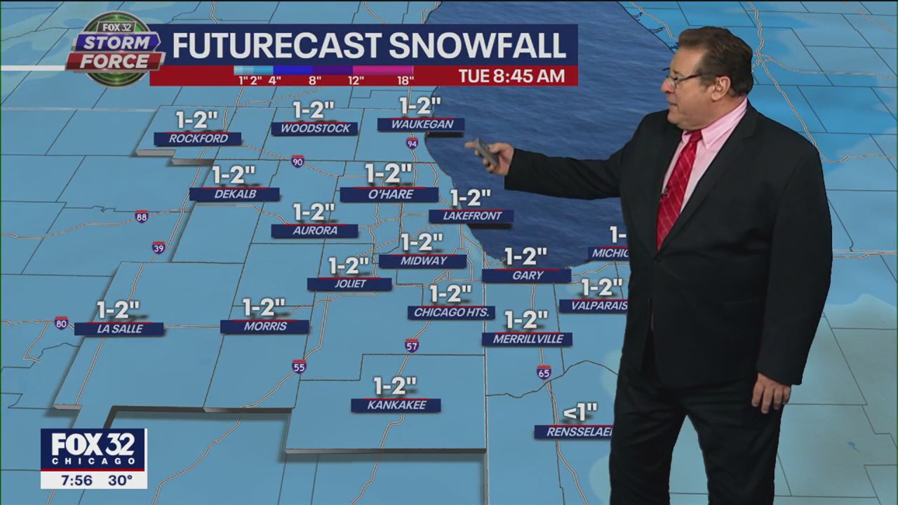 Chicago area issued Winter Weather Advisory Sunday