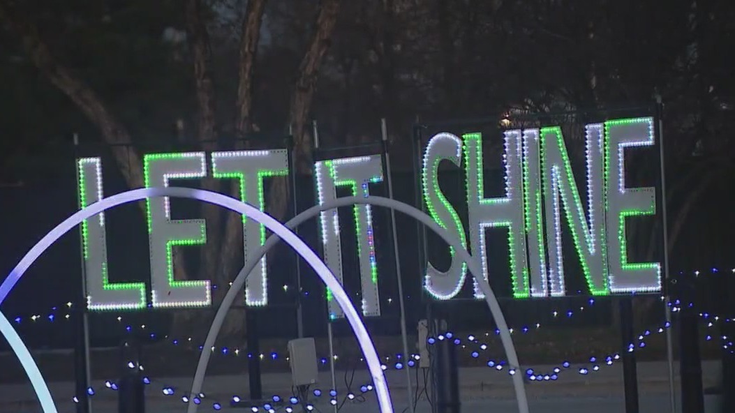 Check out this drive-thru Christmas display at Guaranteed Rate Field