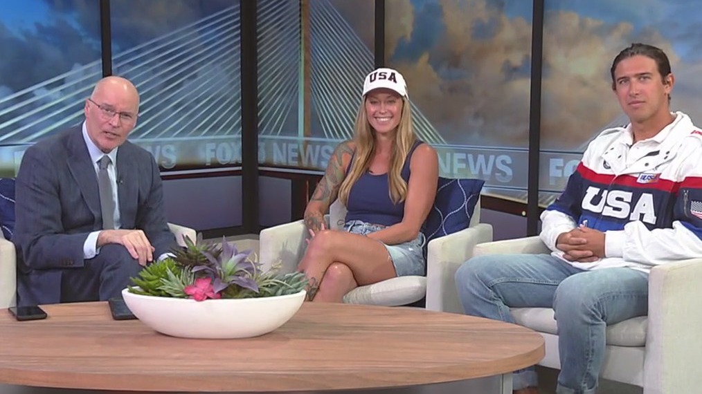 Clearwater Olympian Noah Lyons returns home