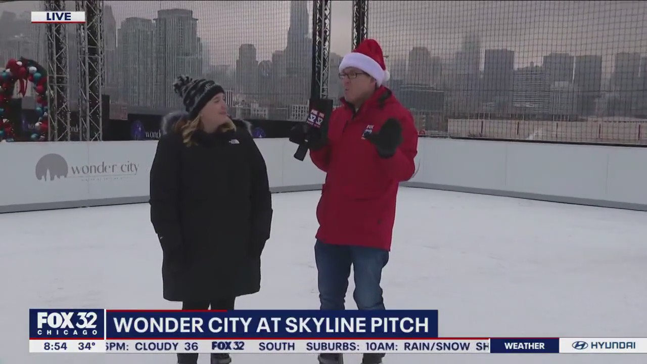 Skating seven stories up on a roof