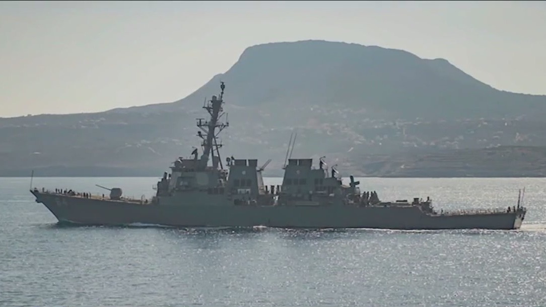 US warship responds to attack in Red Sea