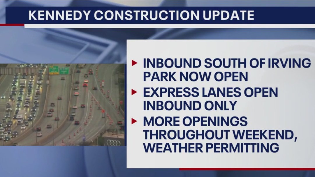 Chicago traffic: Kennedy, Edens expressways to fully reopen Sunday