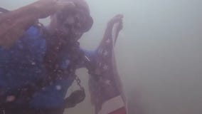 Underwater military tribute in Gulf of Mexico