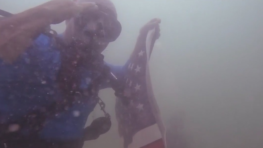 Underwater military tribute in Gulf of Mexico