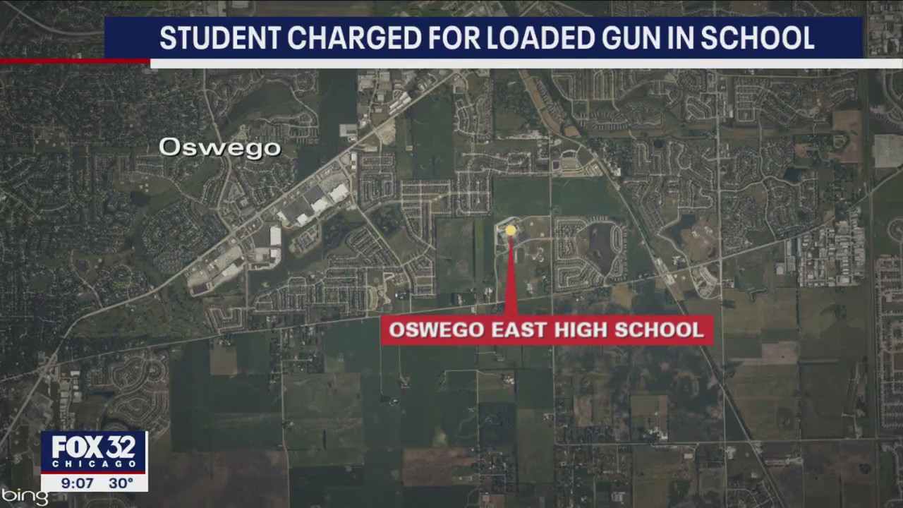Student arrested at Oswego East High School after loaded gun found in backpack: police