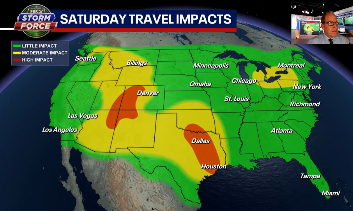 Chicago weather: Holiday travel impacts mainly west of Chicago