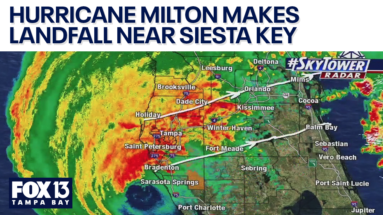 Hurricane Milton makes landfall near Siesta Key | FOX 13 Tampa Bay