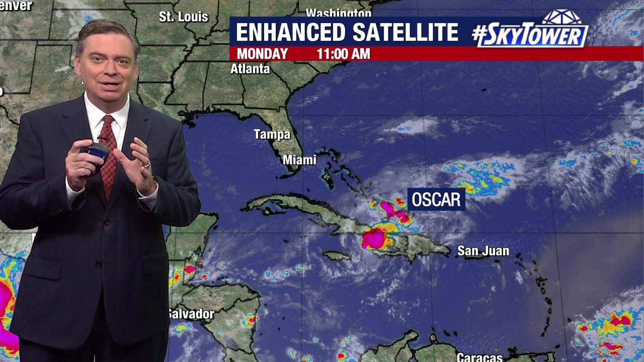 Tropical Storm Oscar continues to weaken